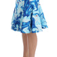 Elegant Fresco-Print Knee-Length Skirt