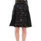 Black Crystal Embellished Masterpiece Skirt