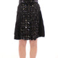 Black Crystal Embellished Masterpiece Skirt