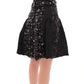 Black Crystal Embellished Masterpiece Skirt