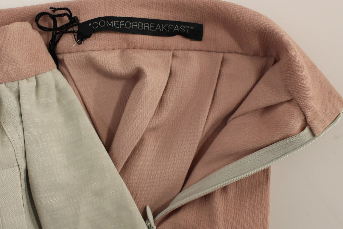 Eleganter Faltenrock in Rosa und Grau