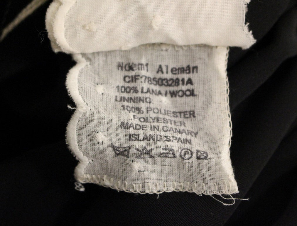 Eleganter grau karierter Shortsrock aus Wolle