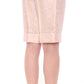 Exclusive Beige Brocade Above Knee Shorts