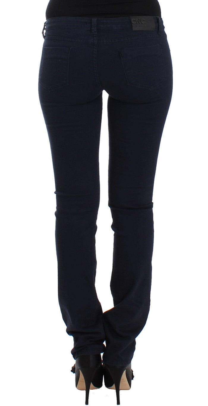 Chic blu gamba dritta denim Delight