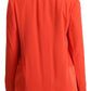 Elegant Orange Overcoat Long Sleeves Jacket