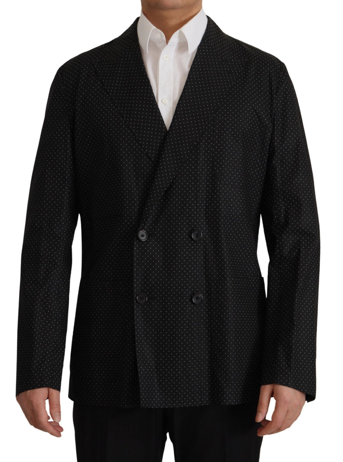 Blazer doppiopetto slim a pois