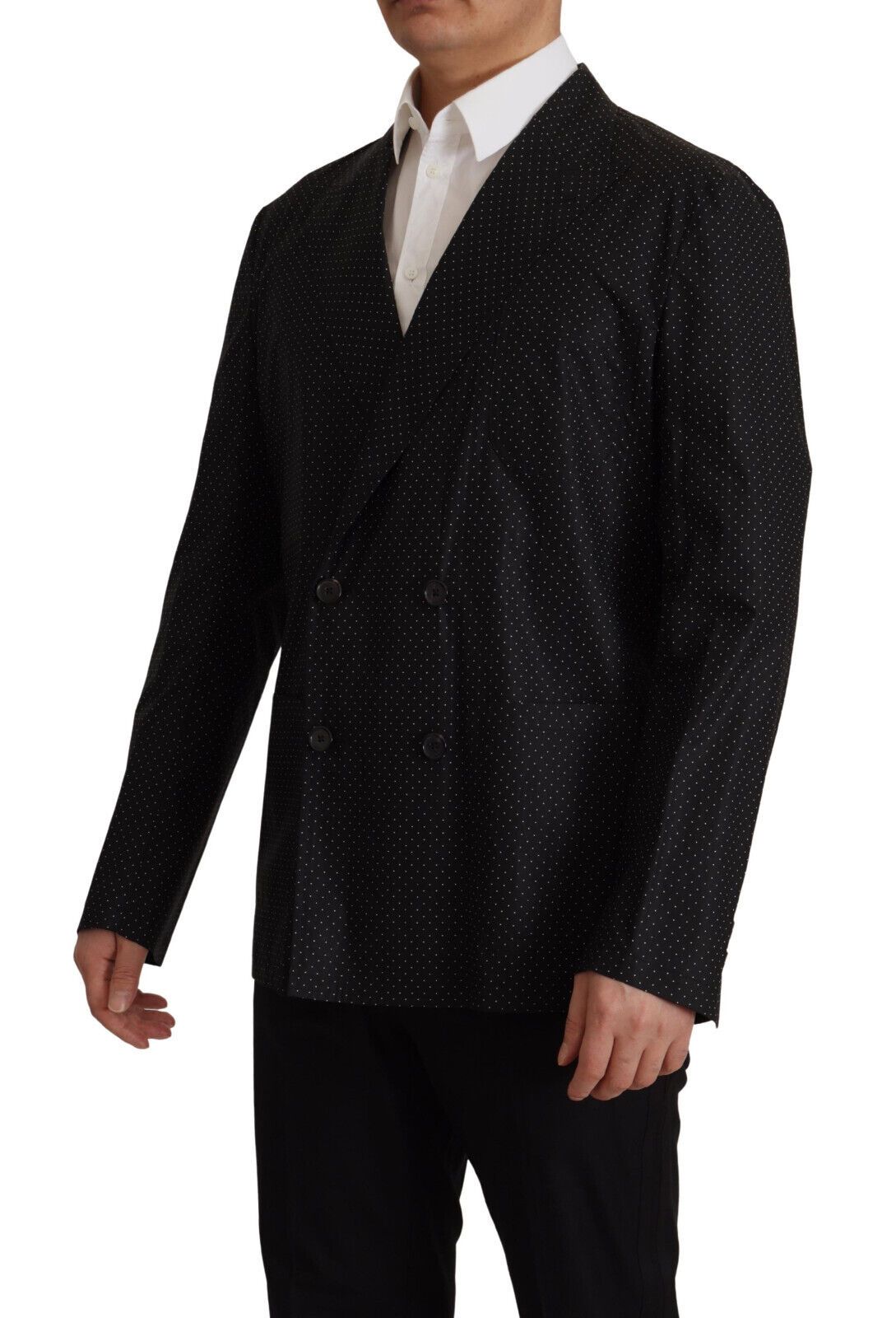 Blazer doppiopetto slim a pois