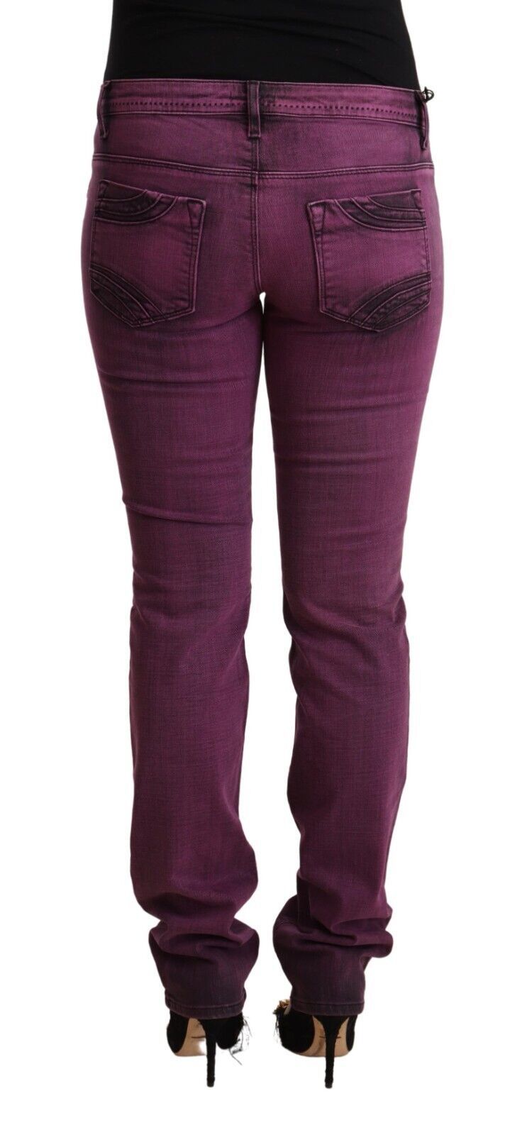 Elegante lila Slim Fit Jeans