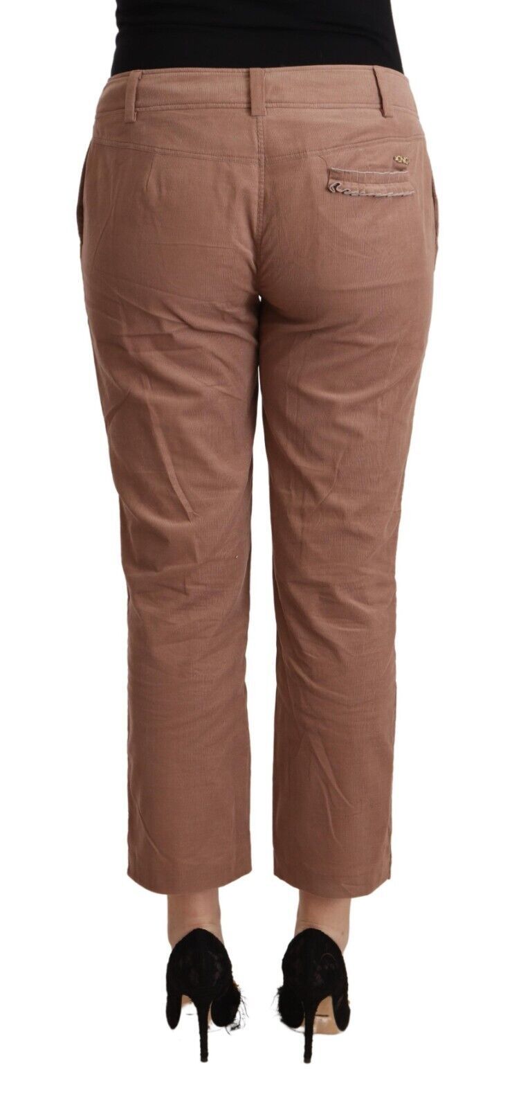 Schicke, konisch zulaufende, verkürzte Hose mit mittlerer Taille