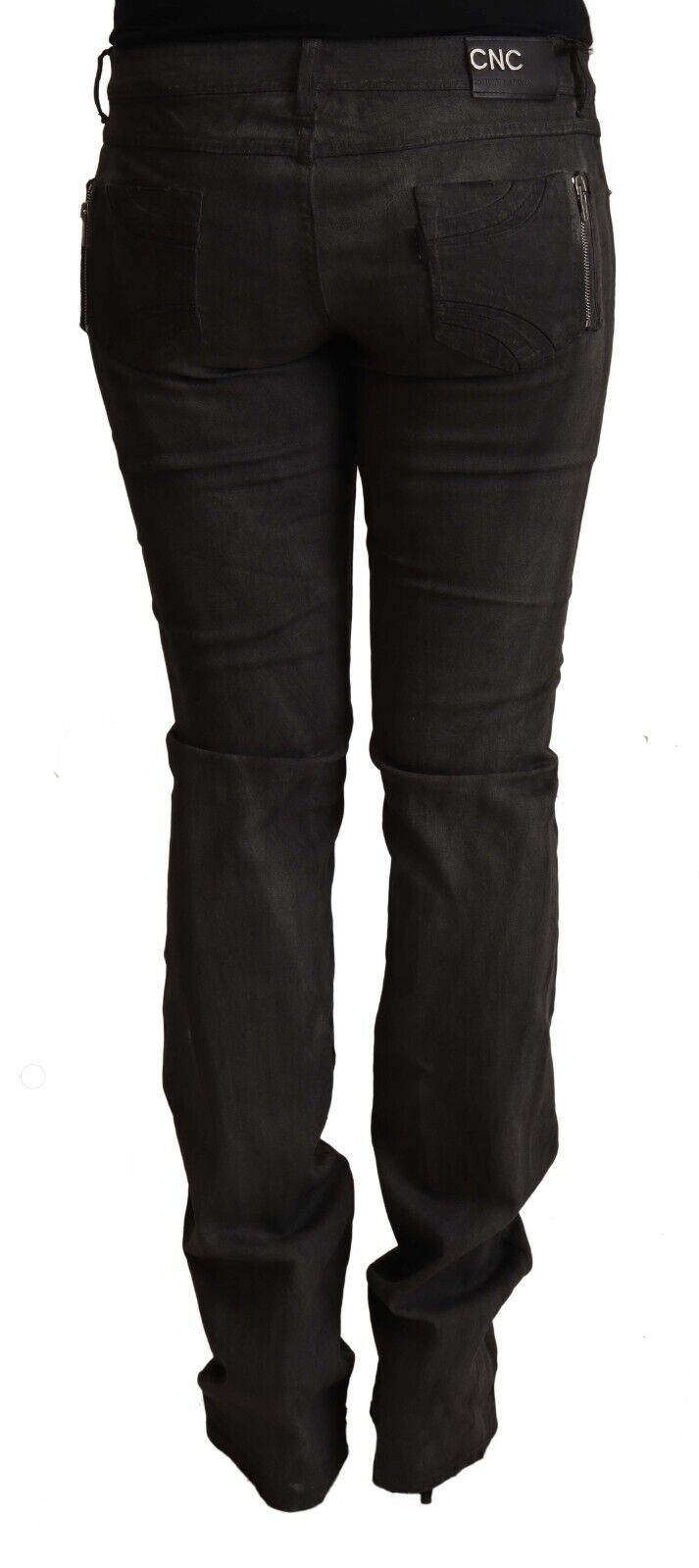 Elegante Skinny-Hose in Schwarz mit mittlerer Taille