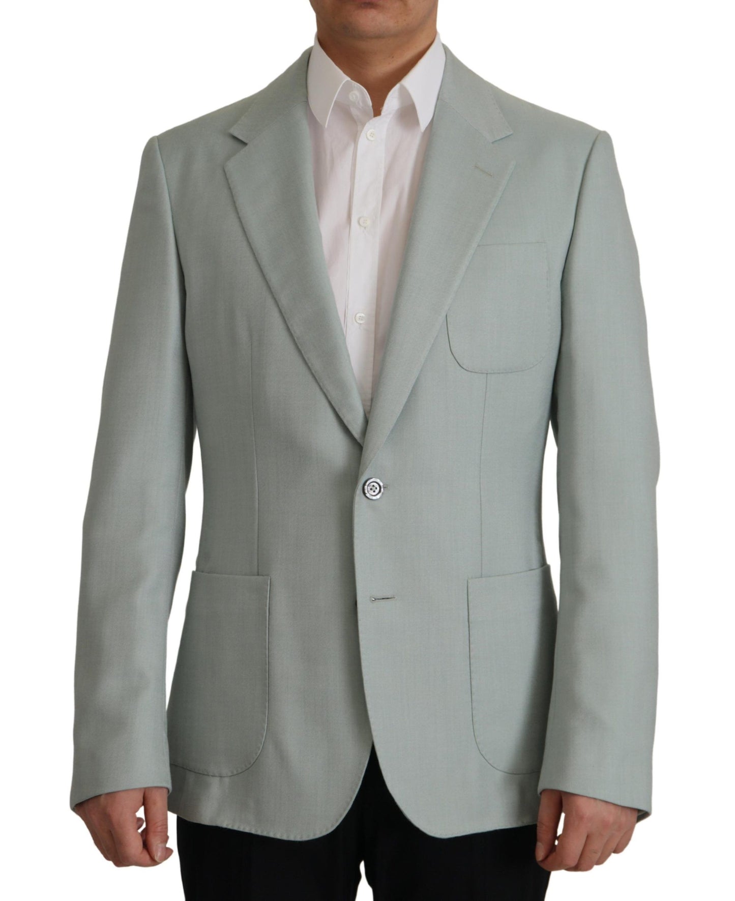 Elegante giacca blazer in cashmere e seta slim fit