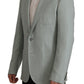 Elegante giacca blazer in cashmere e seta slim fit