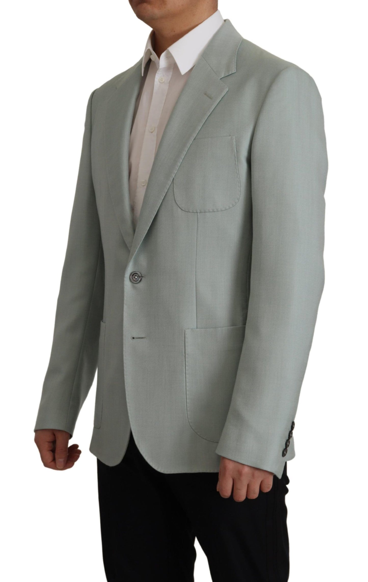 Elegante giacca blazer in cashmere e seta slim fit