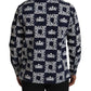 Elegantes Slim Fit Blue Crown Hemd
