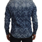 Elegantes Slim Fit Casual Blaues Herrenhemd