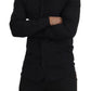 Elegantes Slim Fit Hemd aus schwarzer Baumwolle