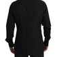 Elegantes schwarzes Smokinghemd – Slim Fit