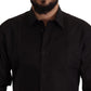 Elegantes schwarzes Smokinghemd – Slim Fit