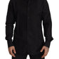 Elegantes schwarzes Smokinghemd – Slim Fit