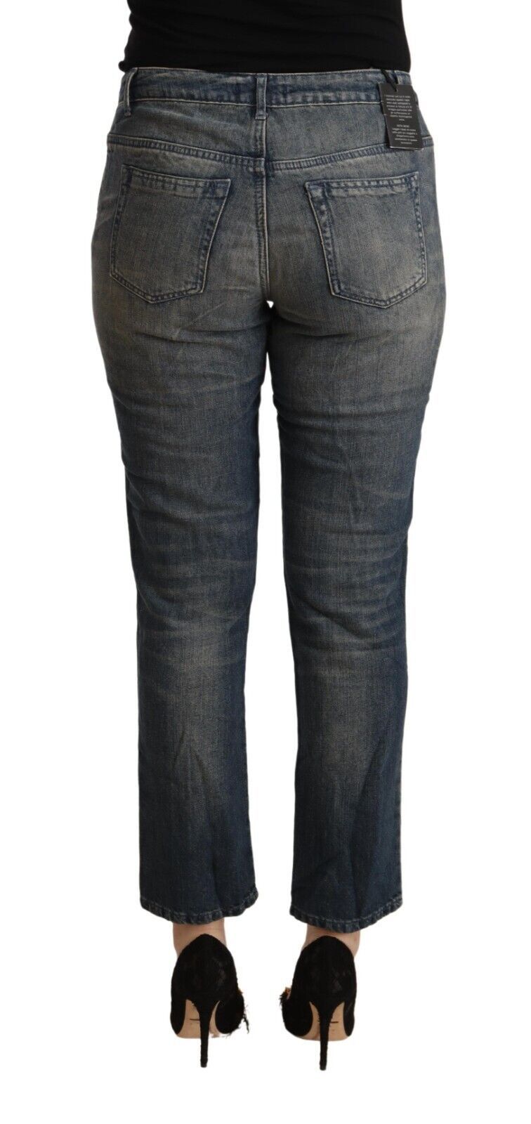 Schicke verkürzte Jeans mit mittlerer Taille