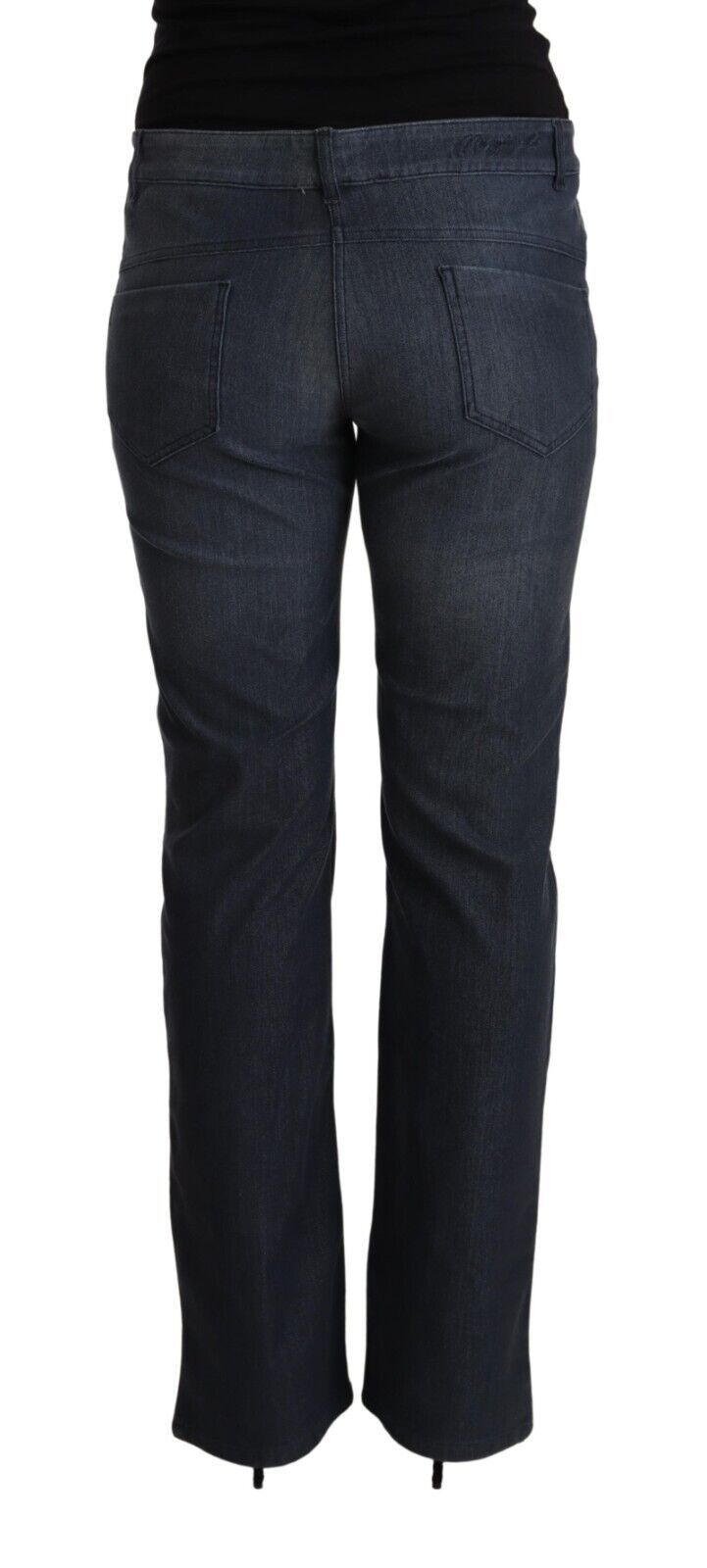 Schicke dunkelblaue Straight Cut Jeans