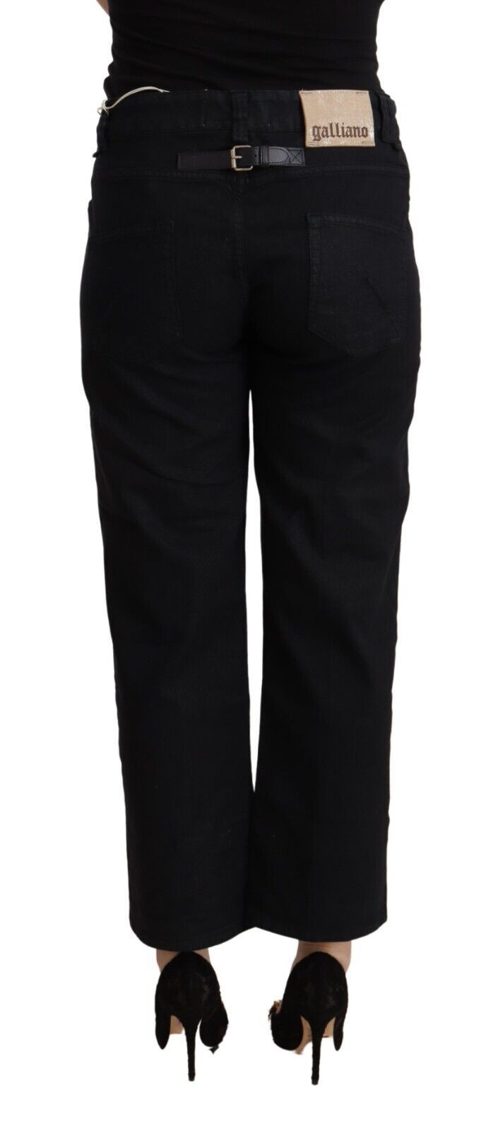Elegante High Waist Cropped Jeans