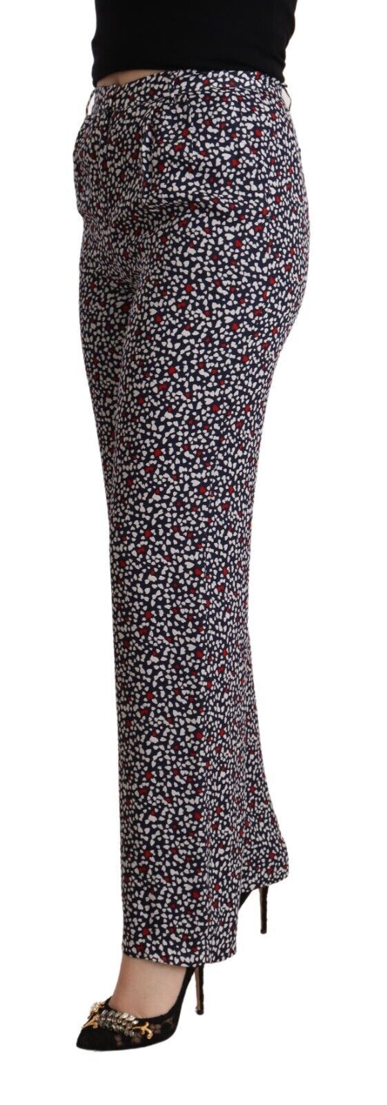 Pantaloni neri dritti a vita alta eleganti
