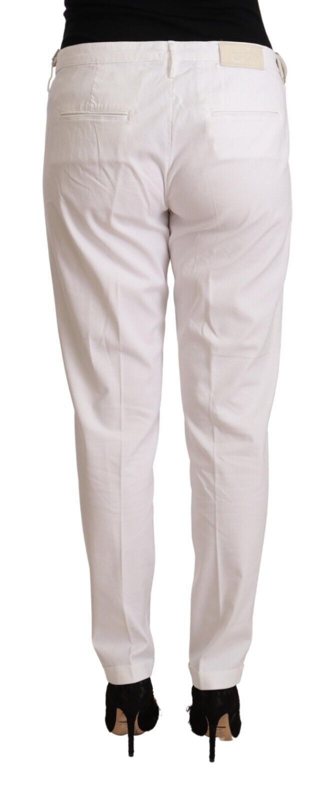 Elegante, konisch zulaufende Hose mit mittlerer Taille
