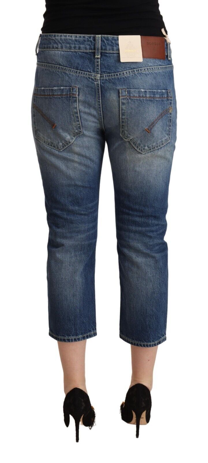 Elegante Mid-Waist-Jeans aus Baumwolldenim