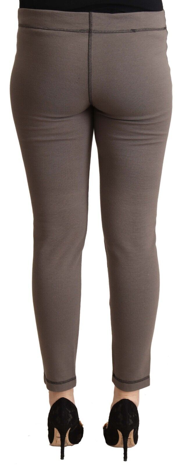 Schicke graue Skinny-Hose mit mittlerer Taille für einen anspruchsvollen Stil