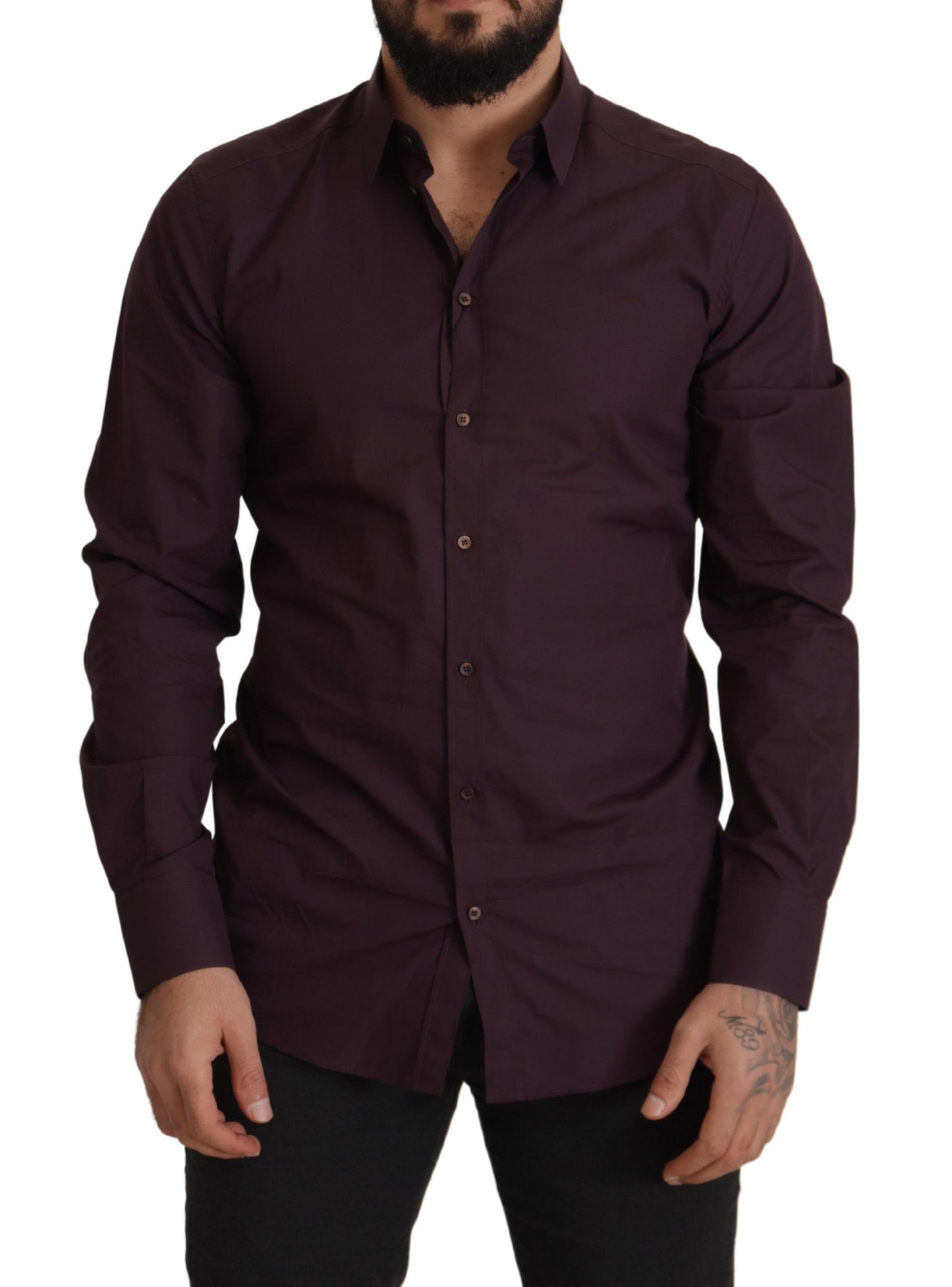 Slim Fit Hemd in Königsviolett