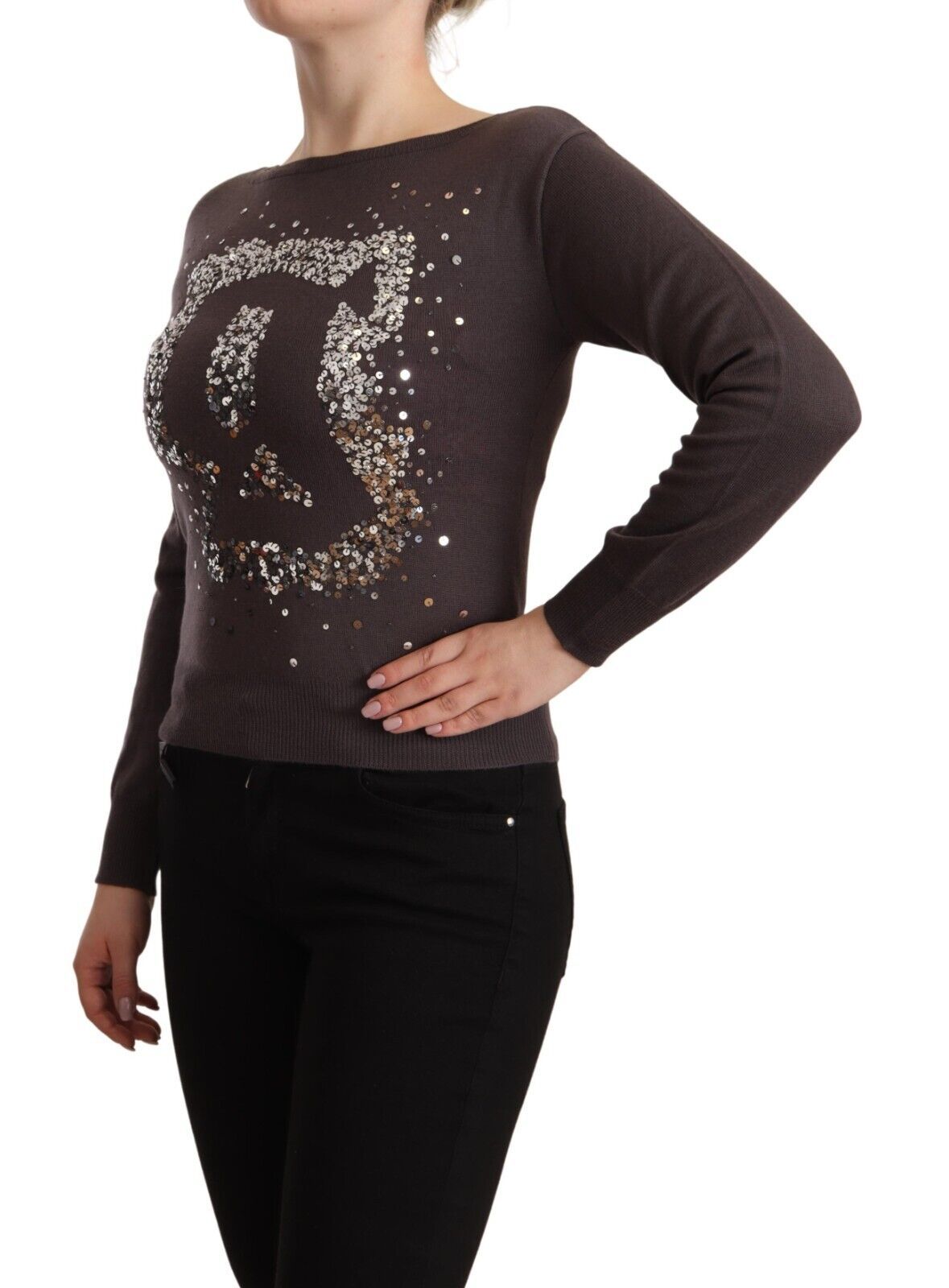 Eleganter Langarmpullover aus Wolle