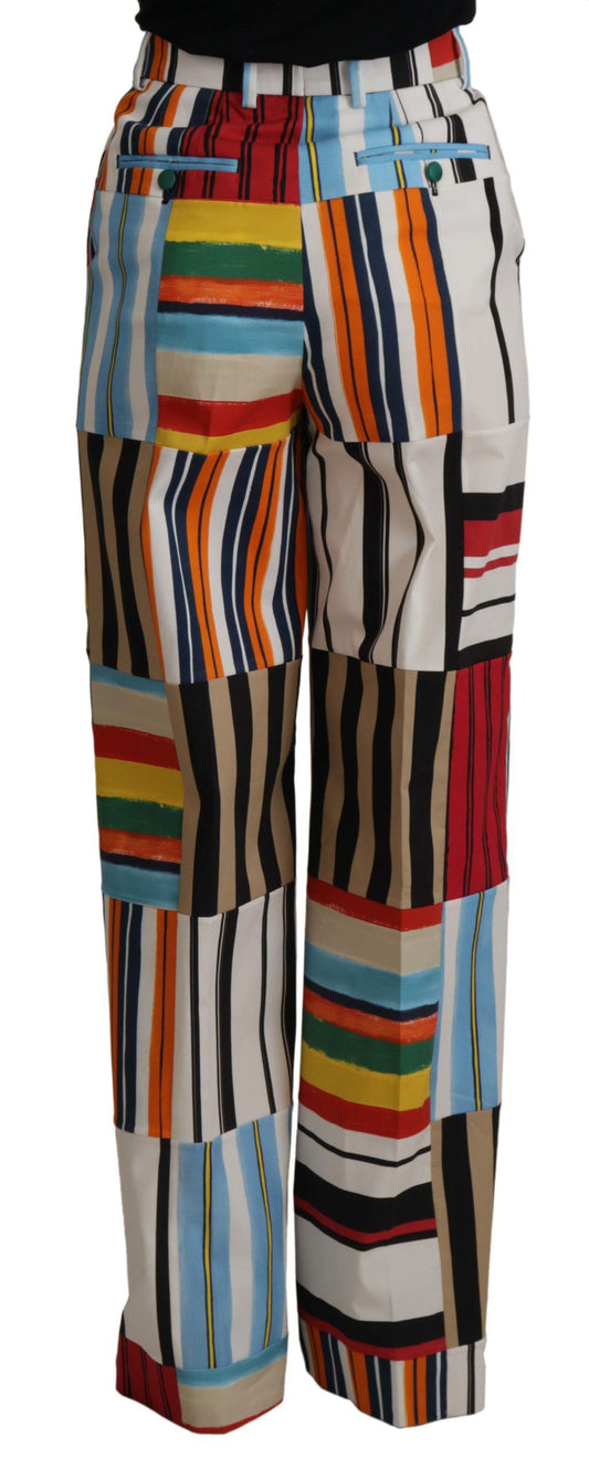 Pantaloni eleganti a righe a vita alta