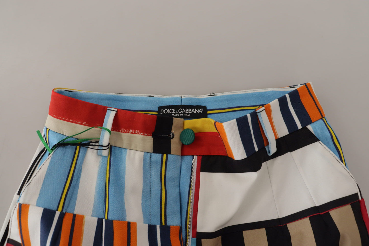 Pantaloni eleganti a righe a vita alta
