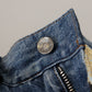 Jeans rilassati in denim jacquard patchwork