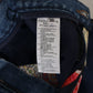 Jeans rilassati in denim jacquard patchwork