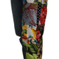 Jeans rilassati in denim jacquard patchwork