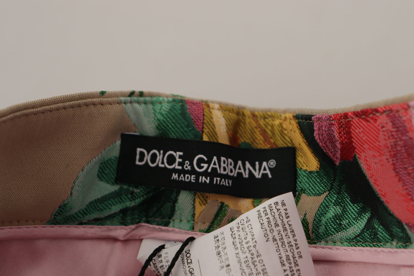 Pantaloni eleganti a vita alta con motivo floreale