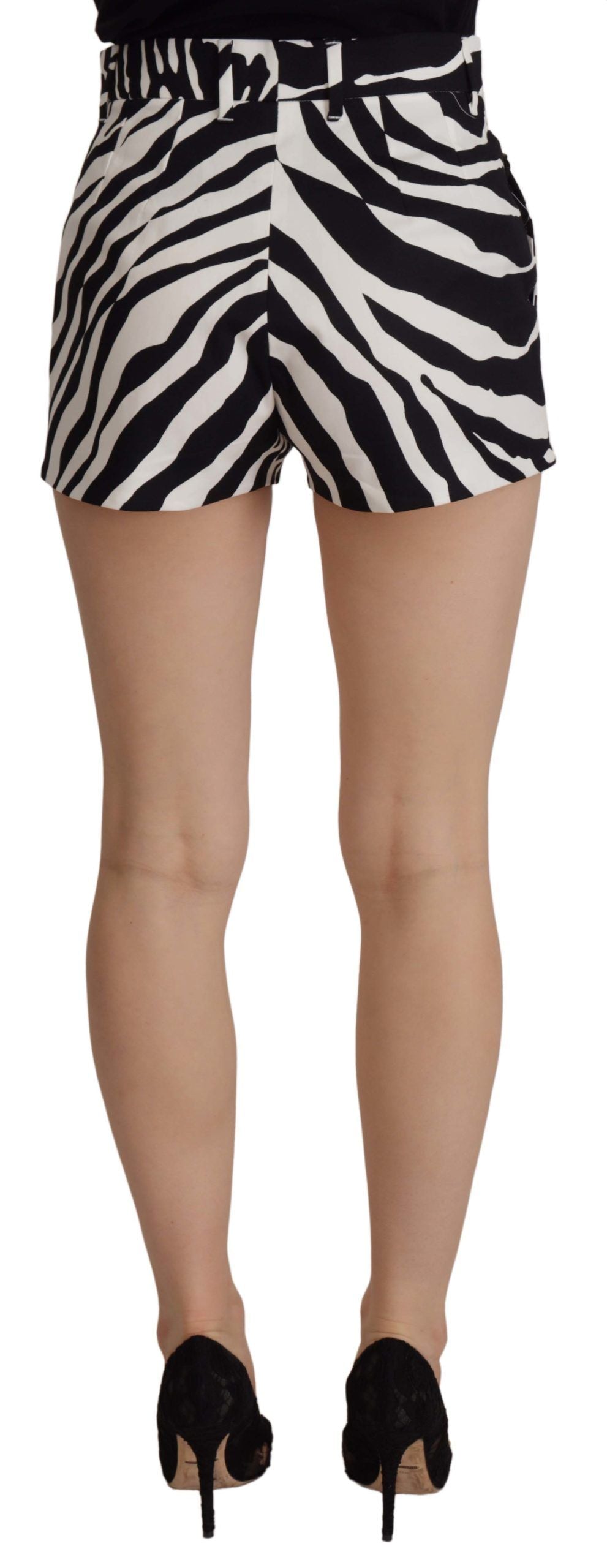 Hotpants mit mittlerer Taille und Zebra-Print