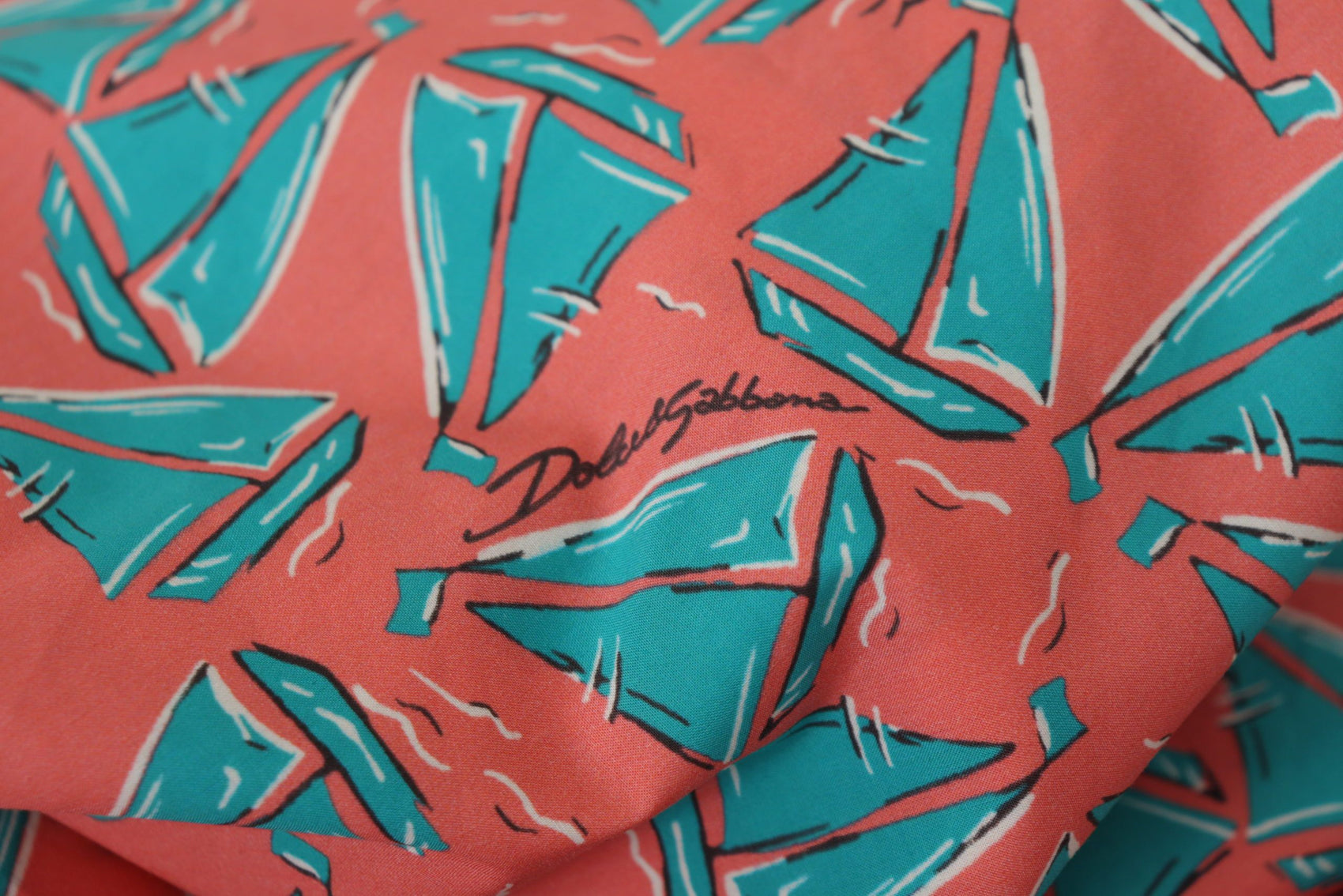 Schickes rosa Baumwolltop mit Segelboot-Print