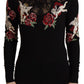 Maglione cardigan con angelo ricamato