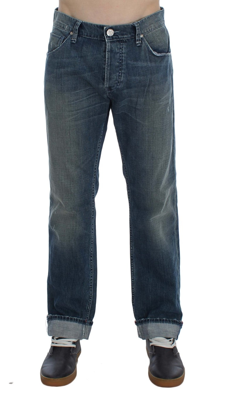 Eleganter Regular Fit Blue Wash Denim