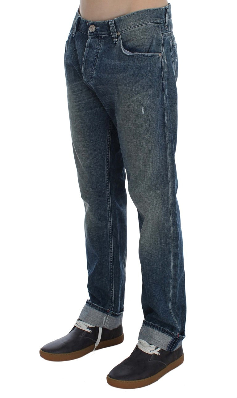 Eleganter Regular Fit Blue Wash Denim