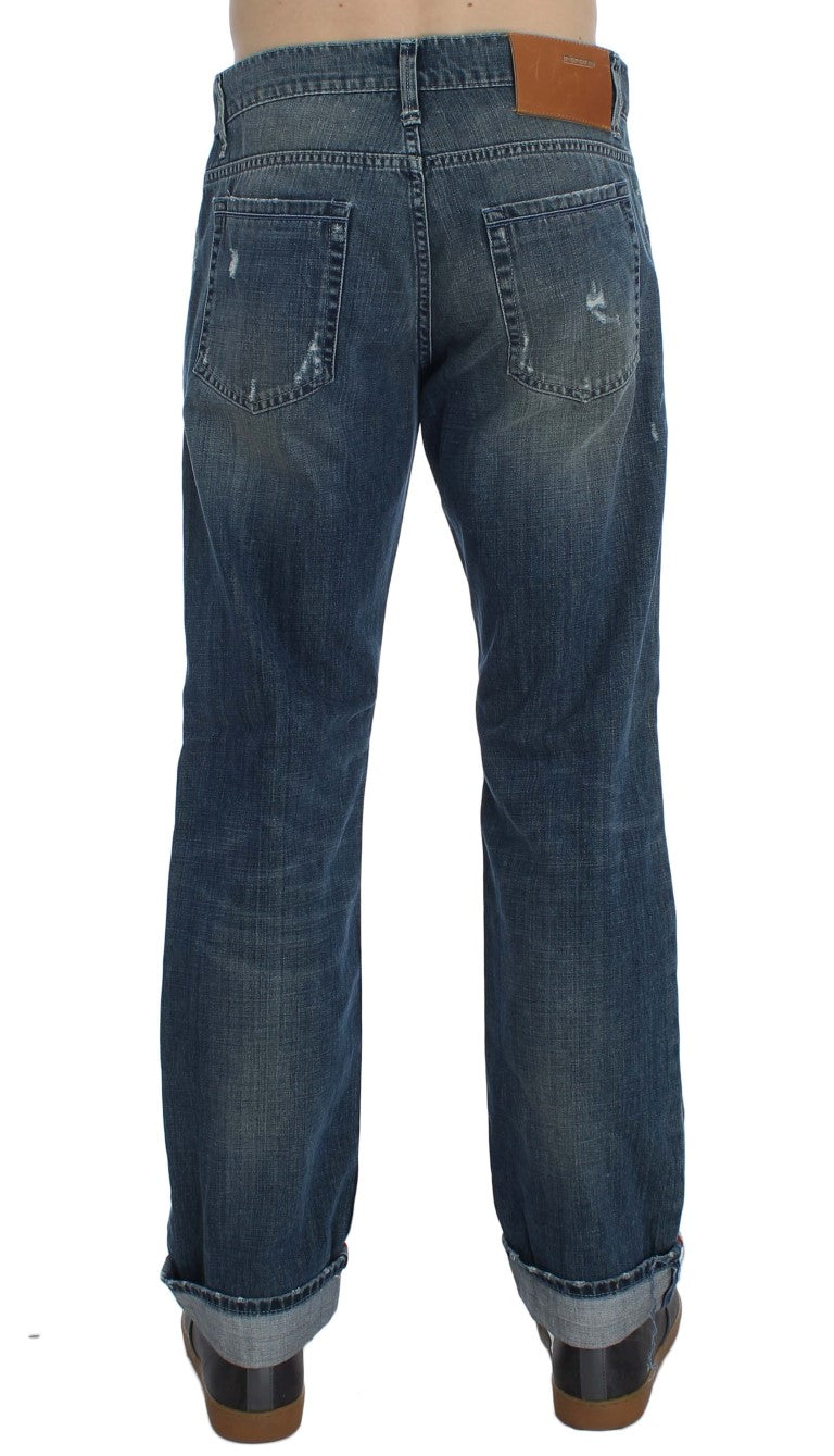 Eleganter Regular Fit Blue Wash Denim