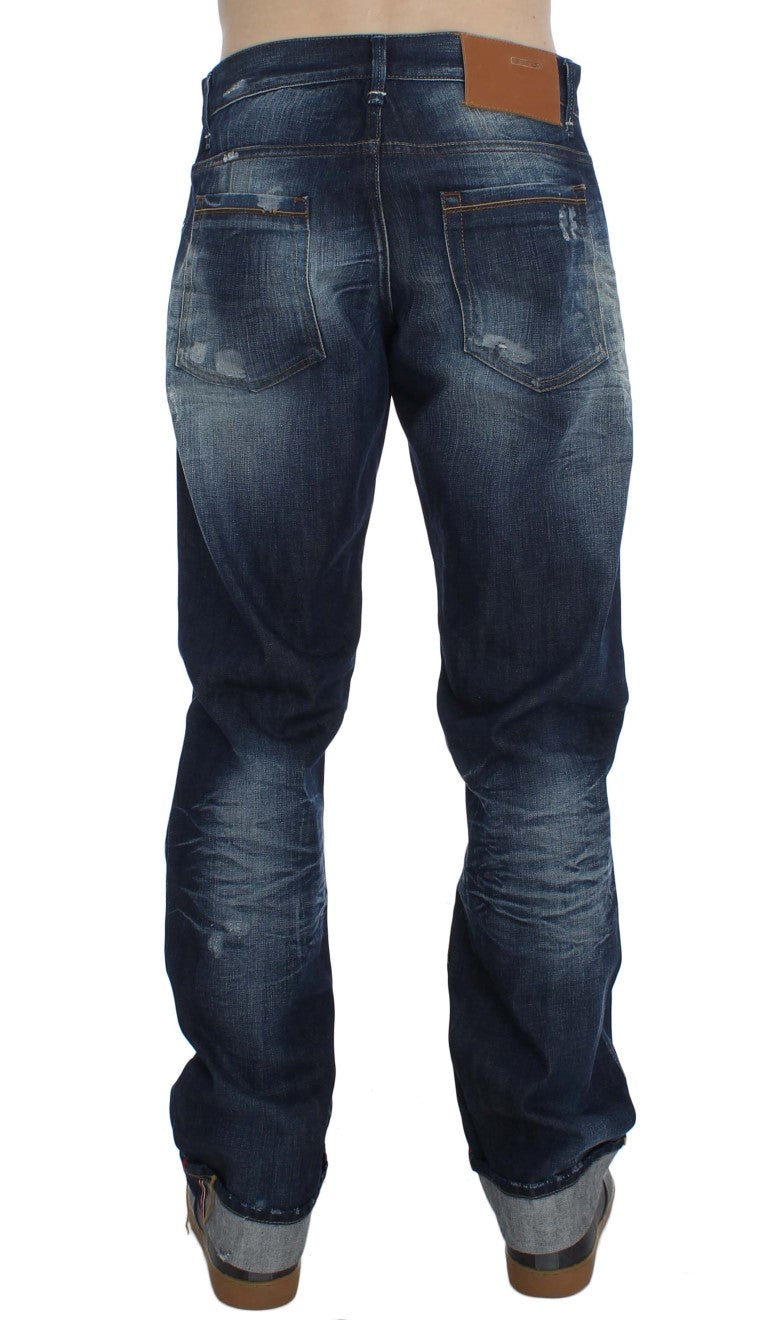 Authentische Jeans in normaler Passform und blauer Waschung