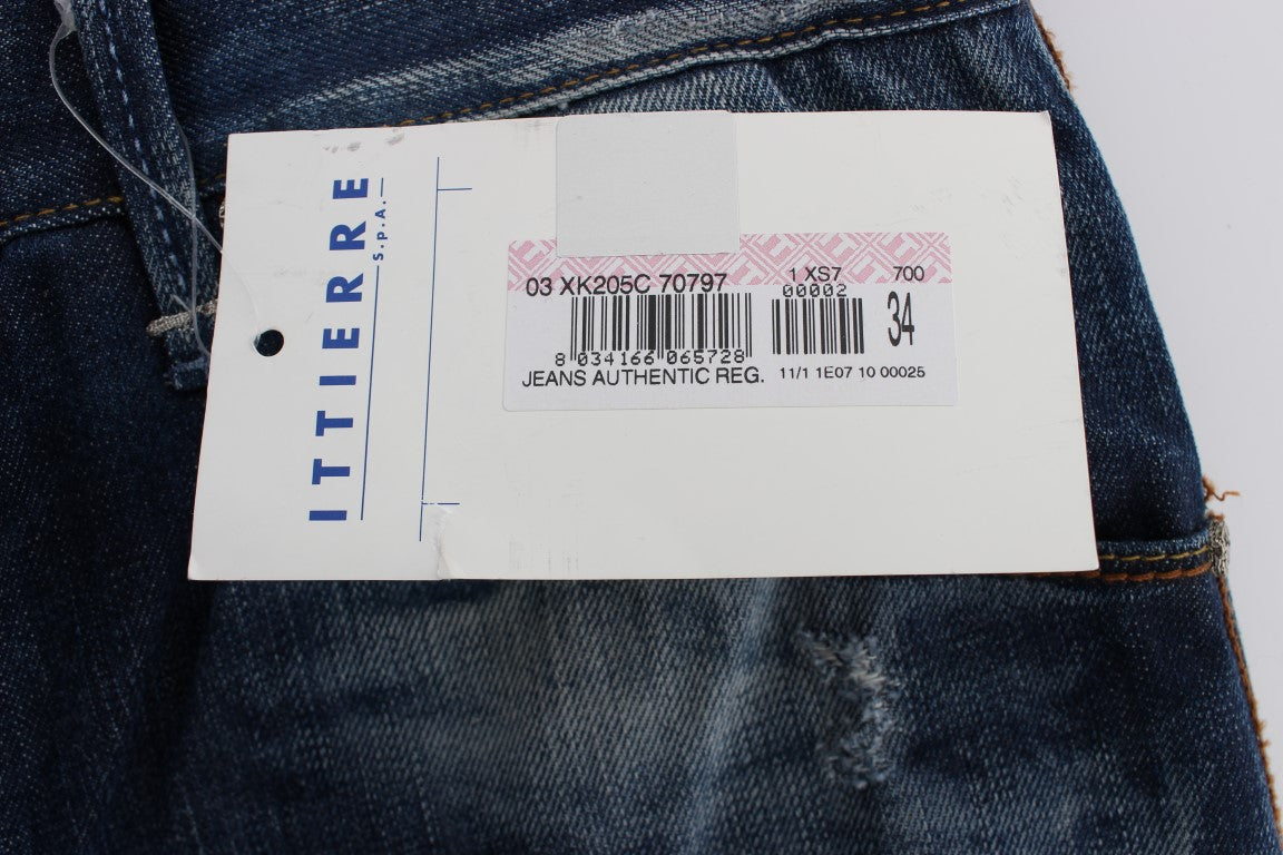 Authentische Jeans in normaler Passform und blauer Waschung