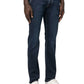 Jacob Cohen Elegant Blue Denim with Suede Accent