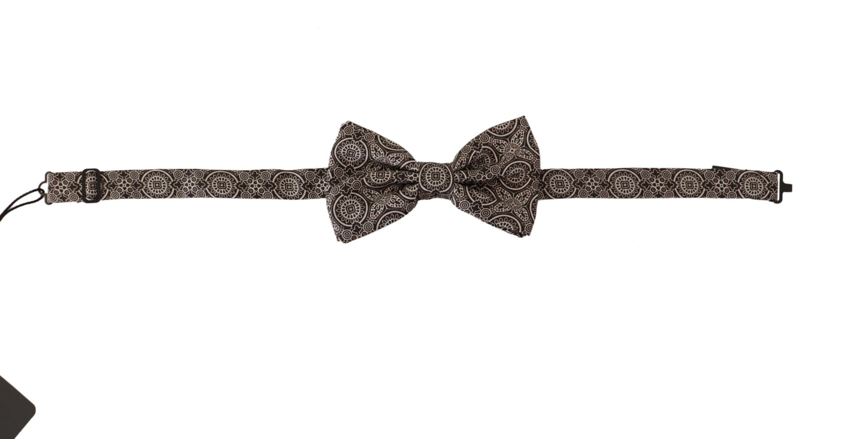 Elegante papillon in seta bianco e nero