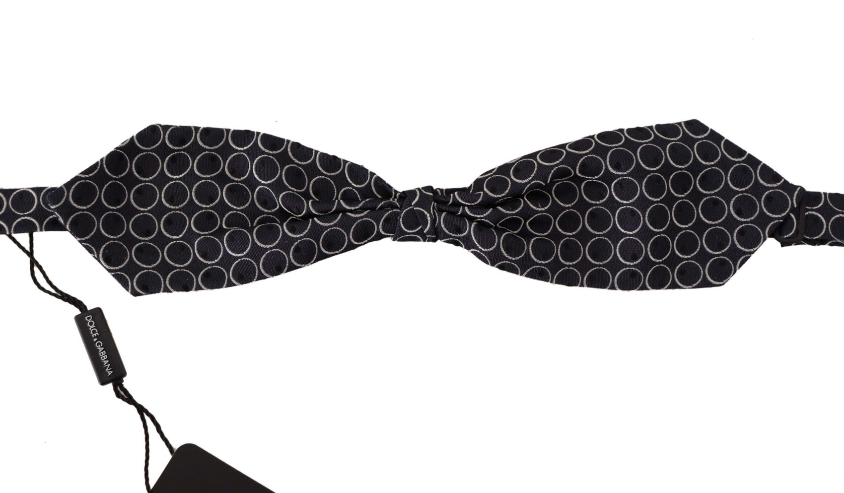 Elegante papillon in seta bianco e nero