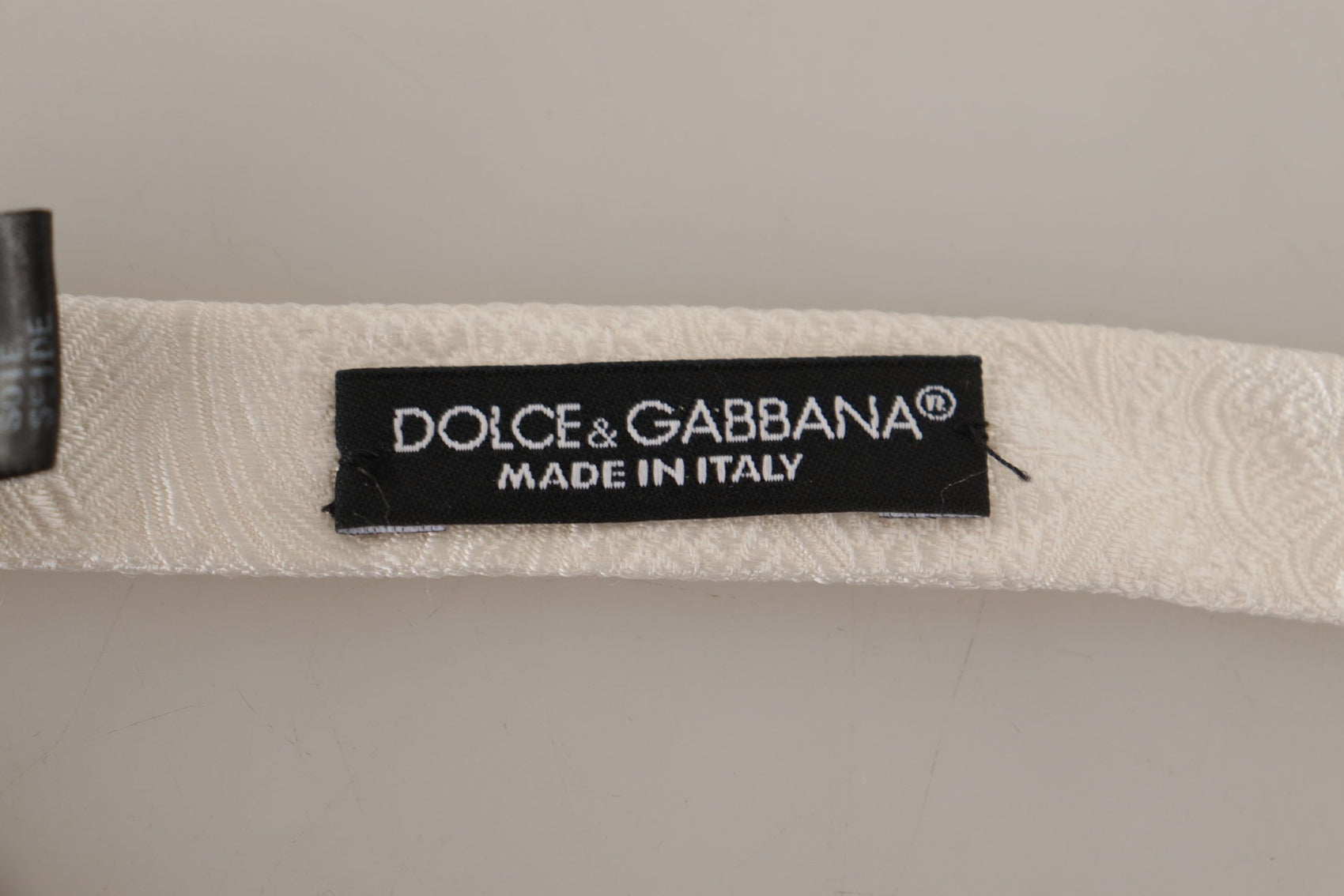 Elegante papillon in seta bianca